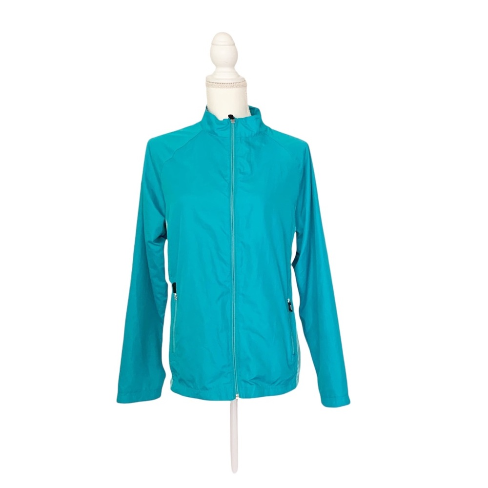 Lands End Blue Zip Up Jacket Size Large